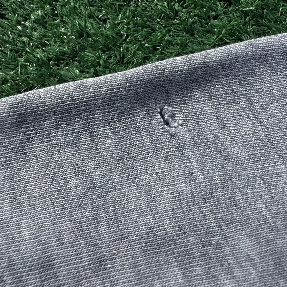 The North Face Hoodie Mens XL Gray Logo Pullover Sweatshirt Distressed Worn